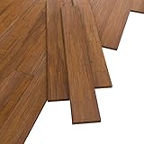 ARTENS - Parkettboden Anza - Versiegeltes massives Bambusparkett zum Kleben - Intenso - Natürliches Holz - Braun - L.92 cm x B.13,2 cm - Dicke 14 mm - 1,09 m²/ 9...