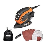 WORX WX648 Schleifer 65W, 230V – Ergonomischer Handschleifer zum Schleifen auch an schwerer zugänglichen Stellen – DUSTSTOP Mikrofilter für sauberes Arbeiten*