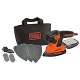 Black+Decker Dreieckschleifer Mouse KA2000- Kraftvolle Schleifmaschine mit Staubfangbehälter inkl. Mikrofilter- Für das Abschleifen selbst an schwer zugänglichen...*